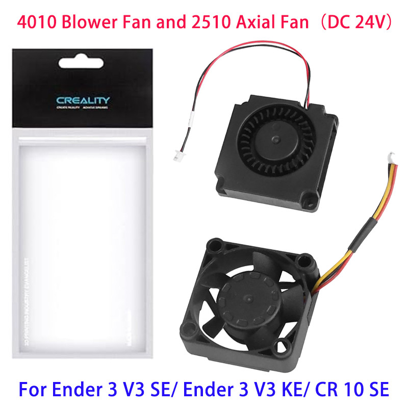 Creality Ender 3 V3 SE/KE Fans,4010 Blower Fan and 2510 Axial Cooling Fan Hotend