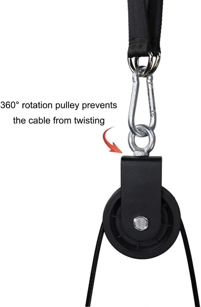 LAT Pull Down and Lift Weight Pulley System Cable Machine Pulley Attachment f...