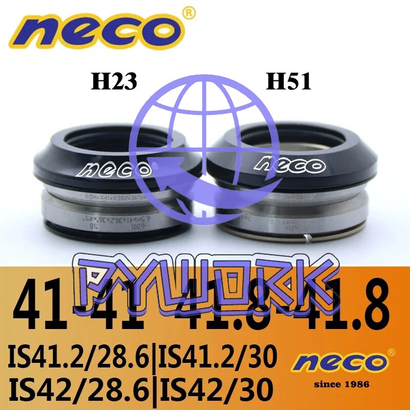 Neco Bike Headset 41 41.8 Mm IS41 IS42 IS41.8 41 42 Bearing Integrated Straight