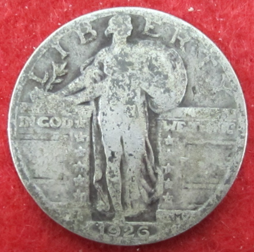 1926 (P) Standing Liberty Silver Quarter - Circulated - Actual Coin K46