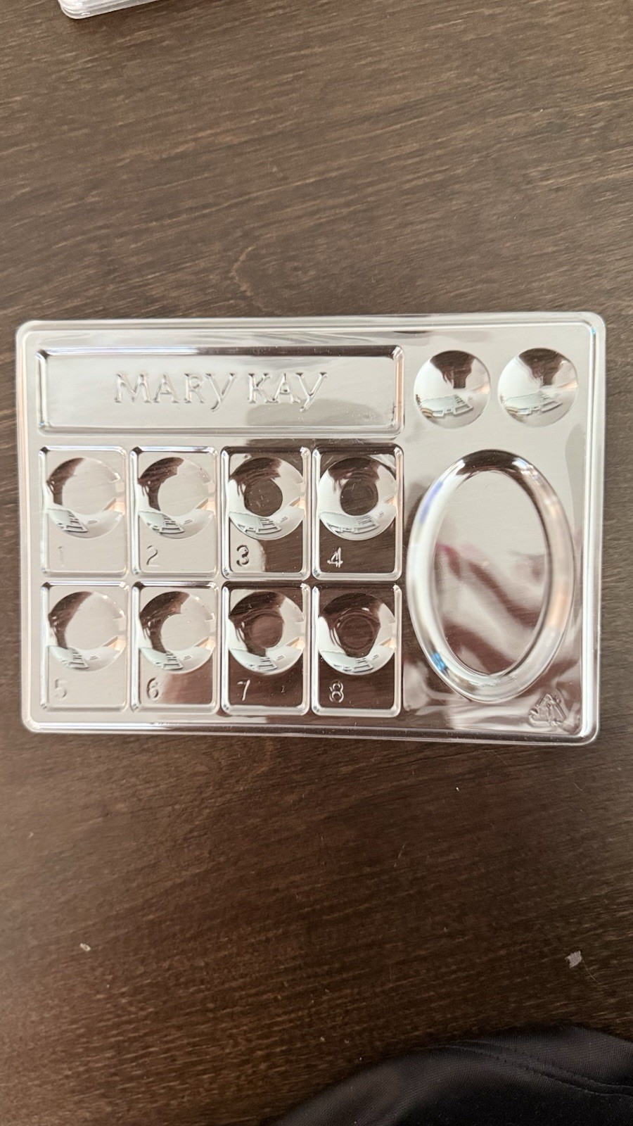 Mary Kay Reusable Clear Plastic Makeup Palette Insert Tray Compact w/ Mirror