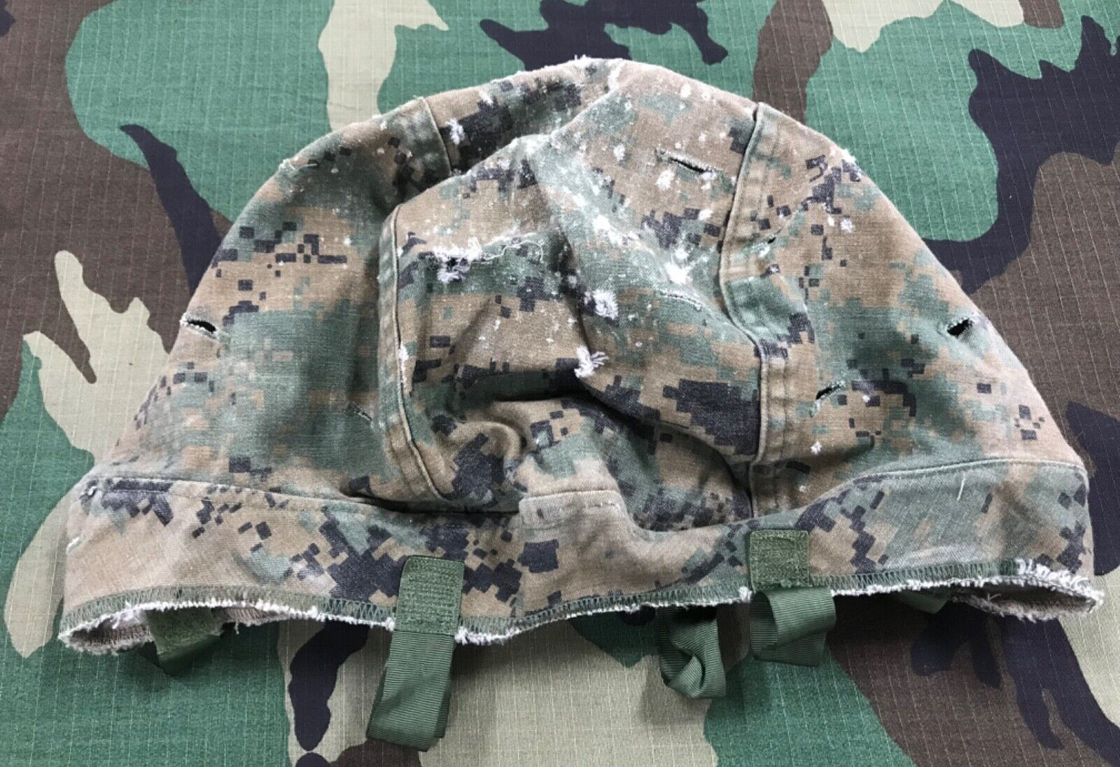 USMC REAL GI Reversible Woodland to DESERT Marpat PASGT Helmet Cover Xsm/Small