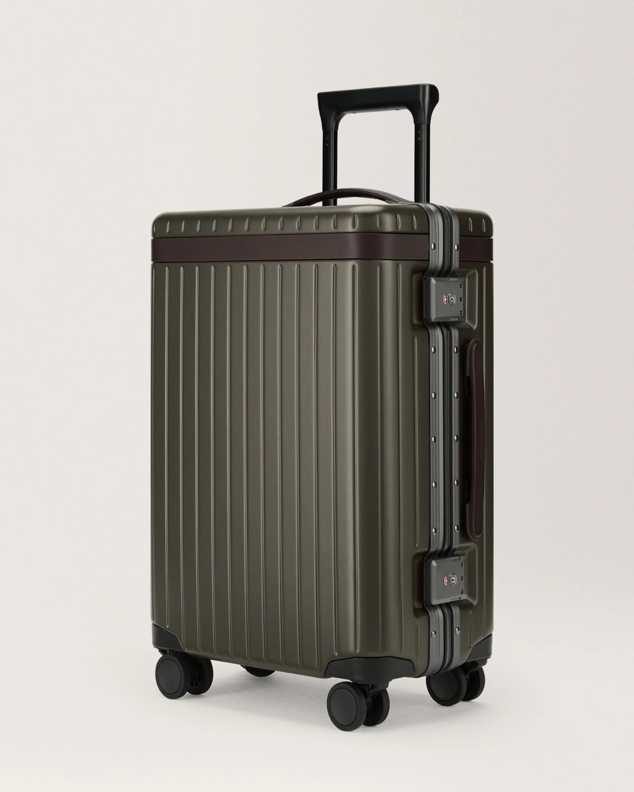 Carl Friedrik Carry-On Olive/chocolate Luggage Hard Shell TSA Spinner
