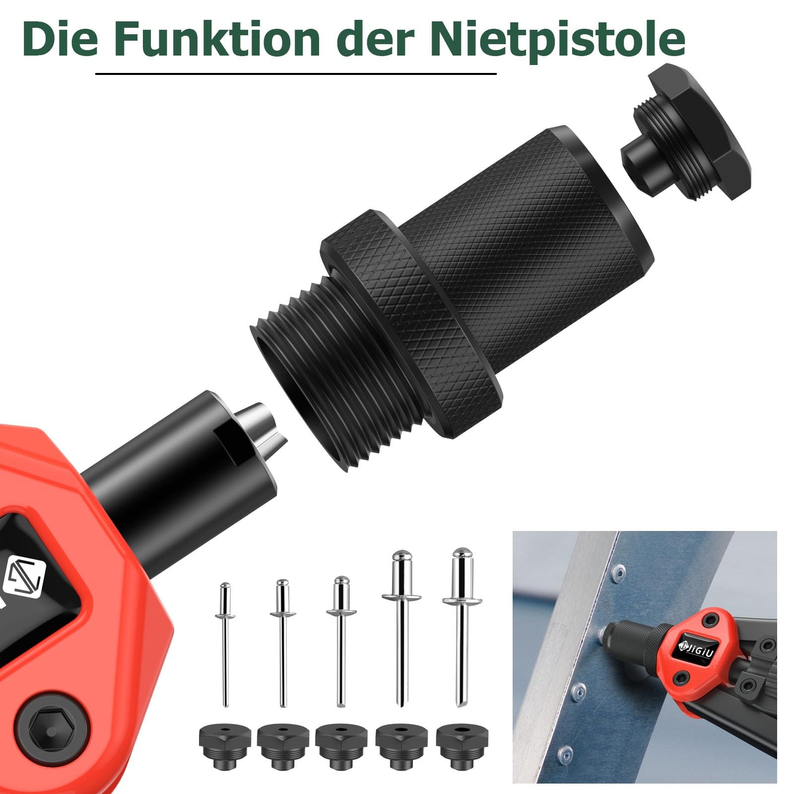 2 In 1 Rivet Nut Pliers Blind Riveter Set for DIY, Red