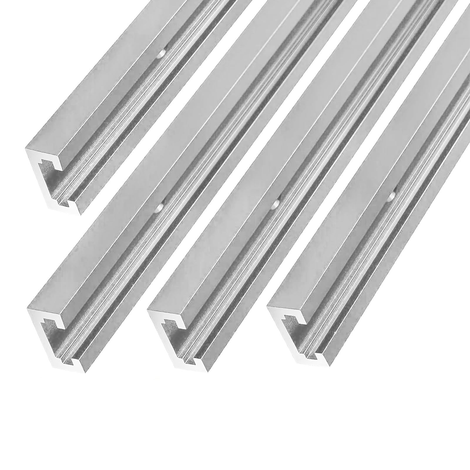 4 PCS 36 Inch Silver Double Cut Universal Aluminum T Track Woodworking Tools