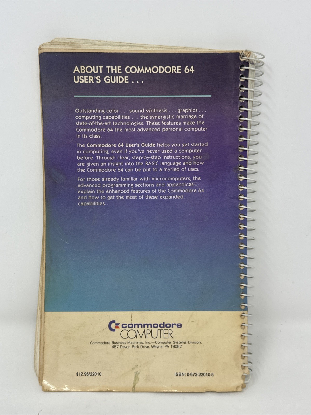 Vintage Commodore 64 User's Guide Book First Edition 1984 6th Printing