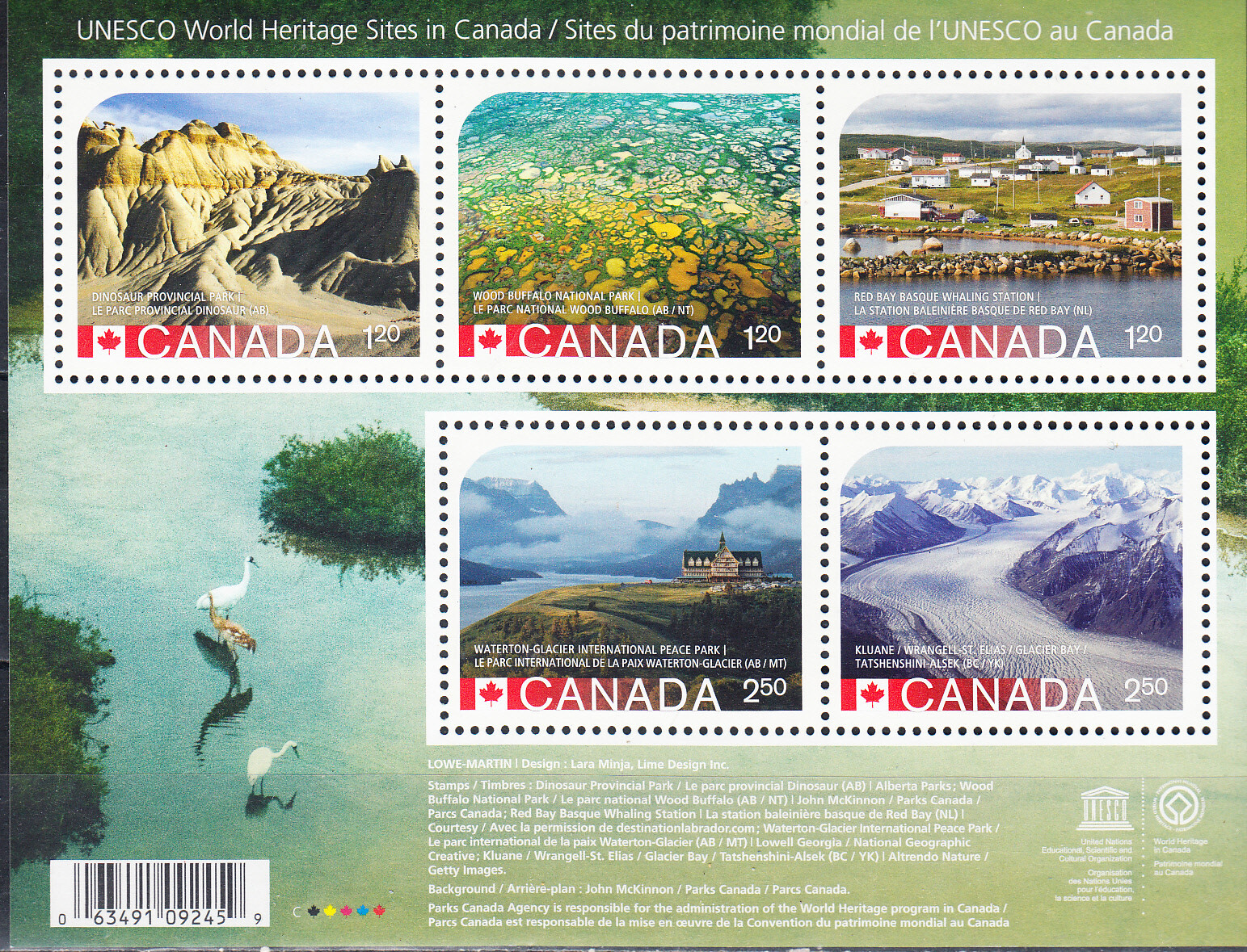 W CANADA 2857 UNESCO WORLD HERITAGE SITES
