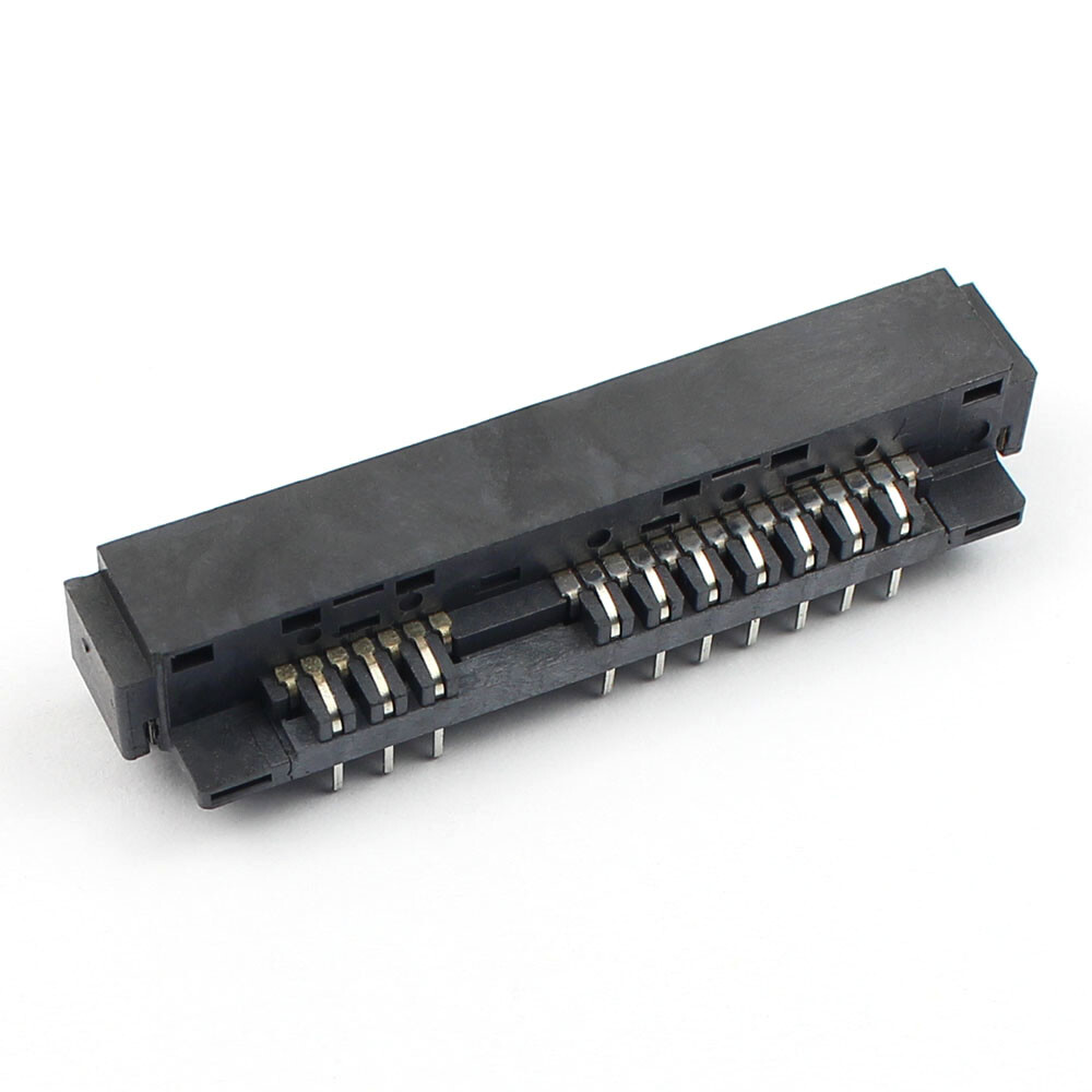 2Pcs Sata 7+15 22 Pin Right Angle DIP Male Interface Socket Connector Hard Drive