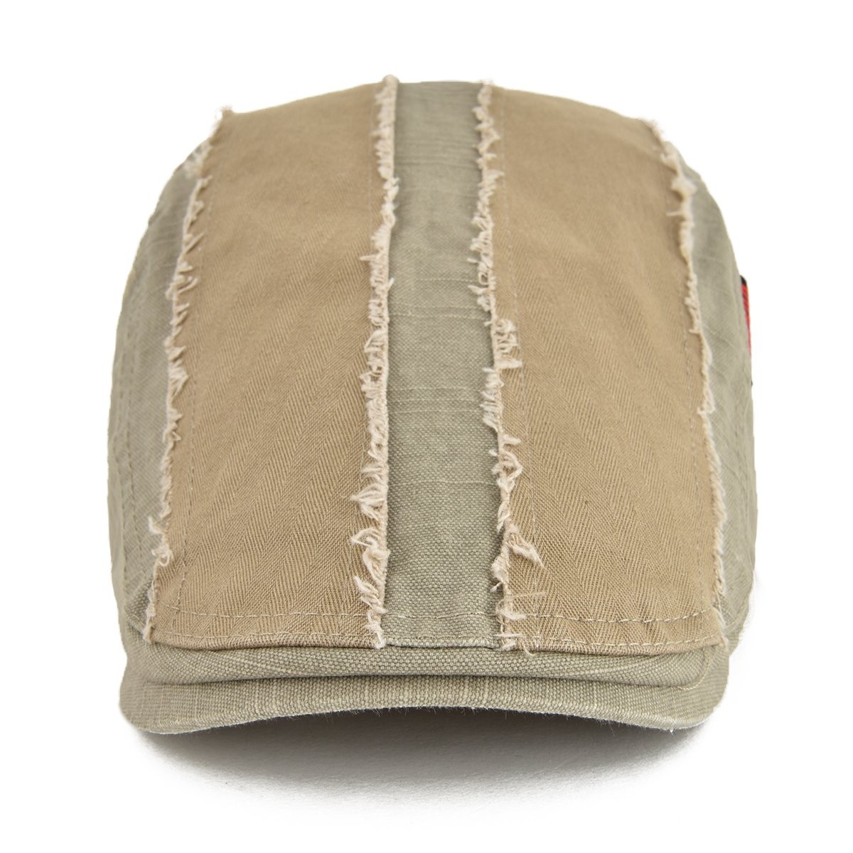 100% Cotton Distressed Ivy Newsboy Caps Cabbie Gatsby Hat (Khaki)