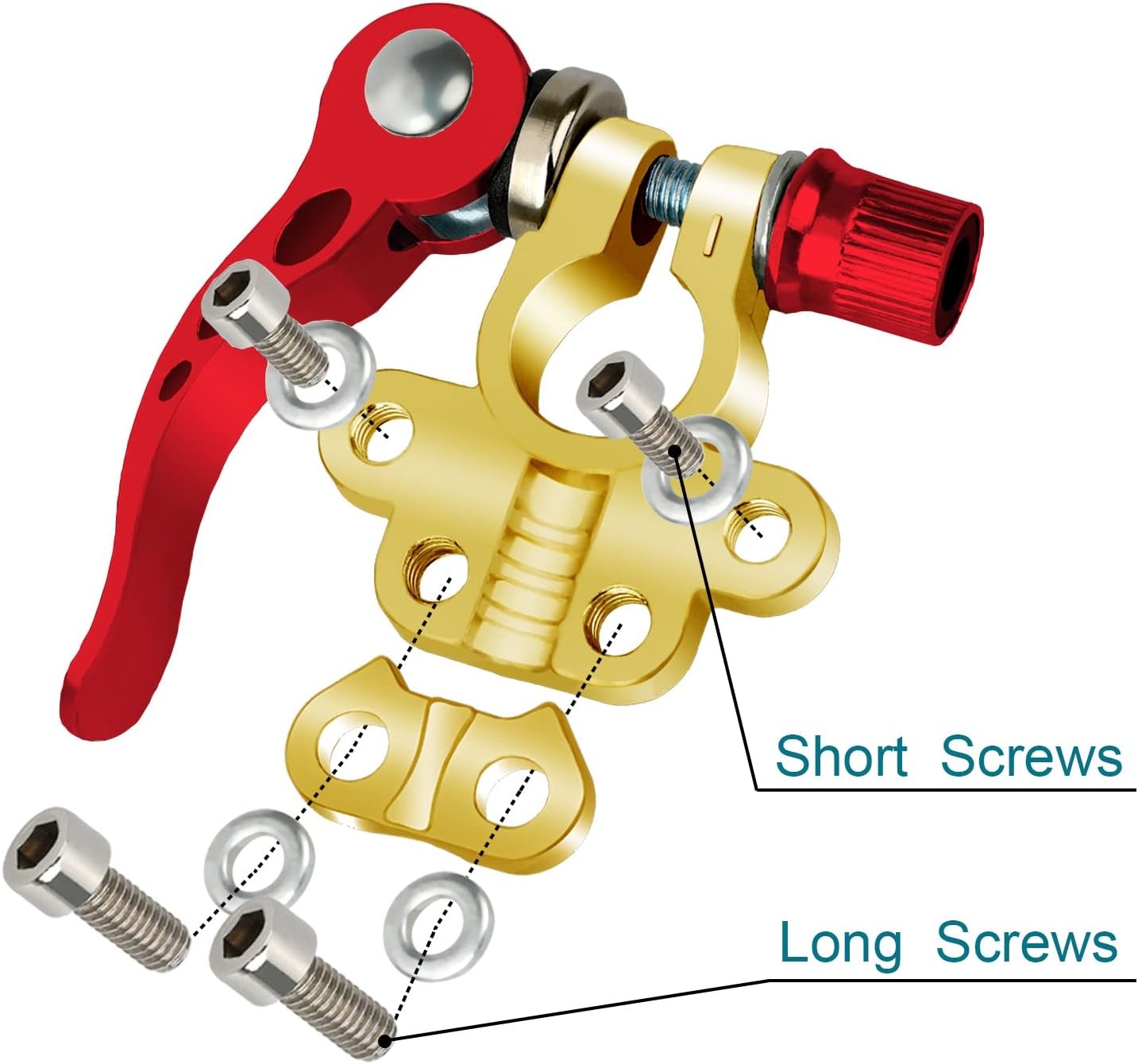 2PCS Battery Terminal Connectors, 4 Way Quick Release Disconnect Copper