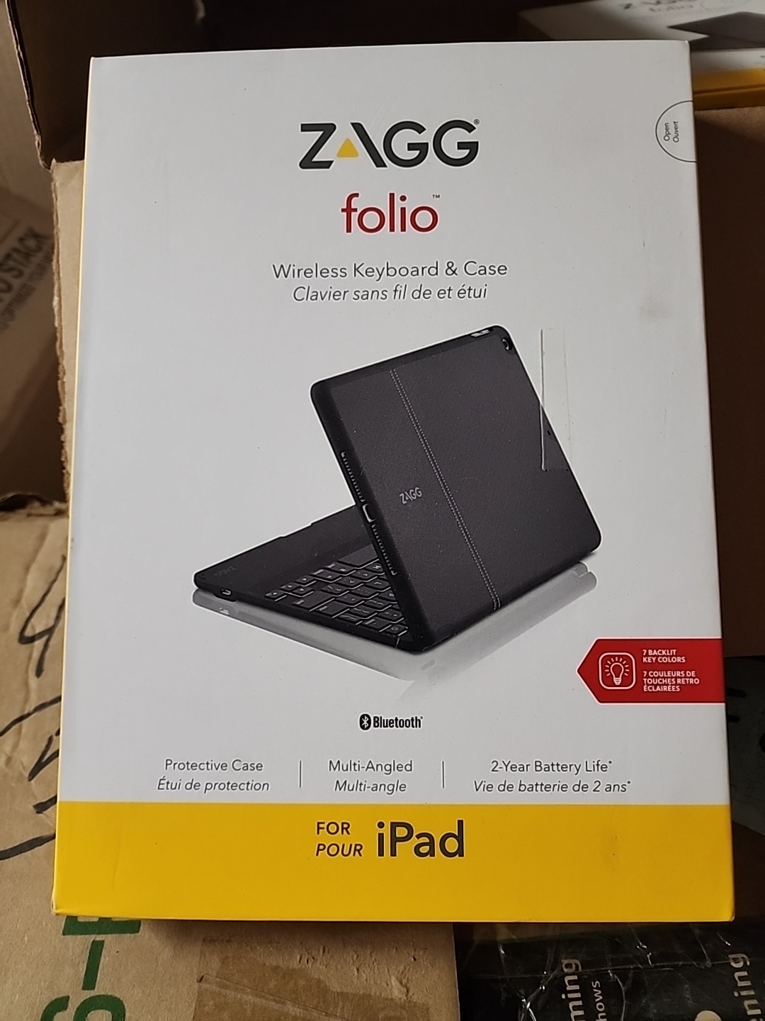 ZAGG Folio Wireless Keyboard Case for iPad 9.7" (5th/6th Gen) Bluetooth Open Box