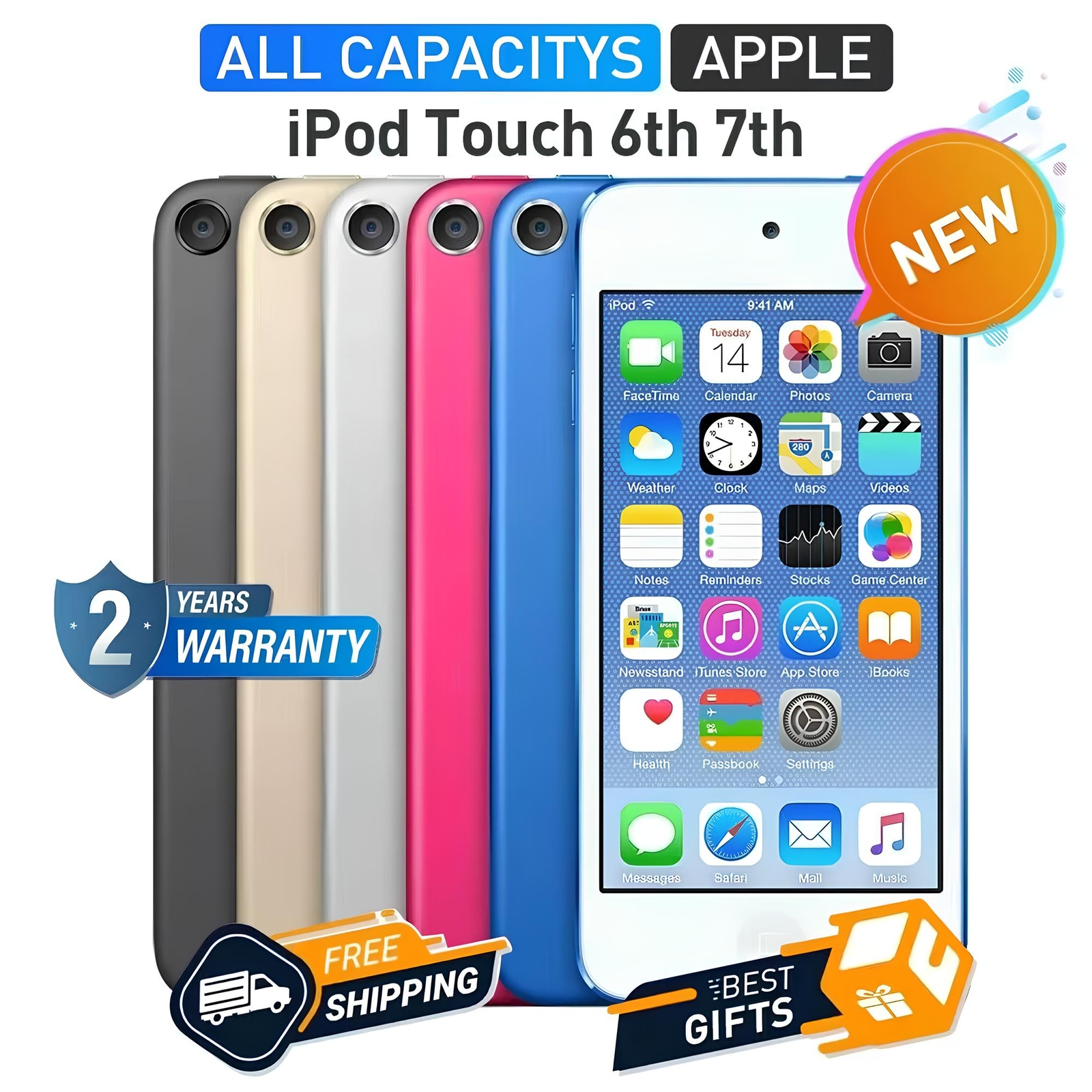 New Apple iPod Touch 6th 7th Generation 128GB 256GB All Color- FAST SHIPPING Lot