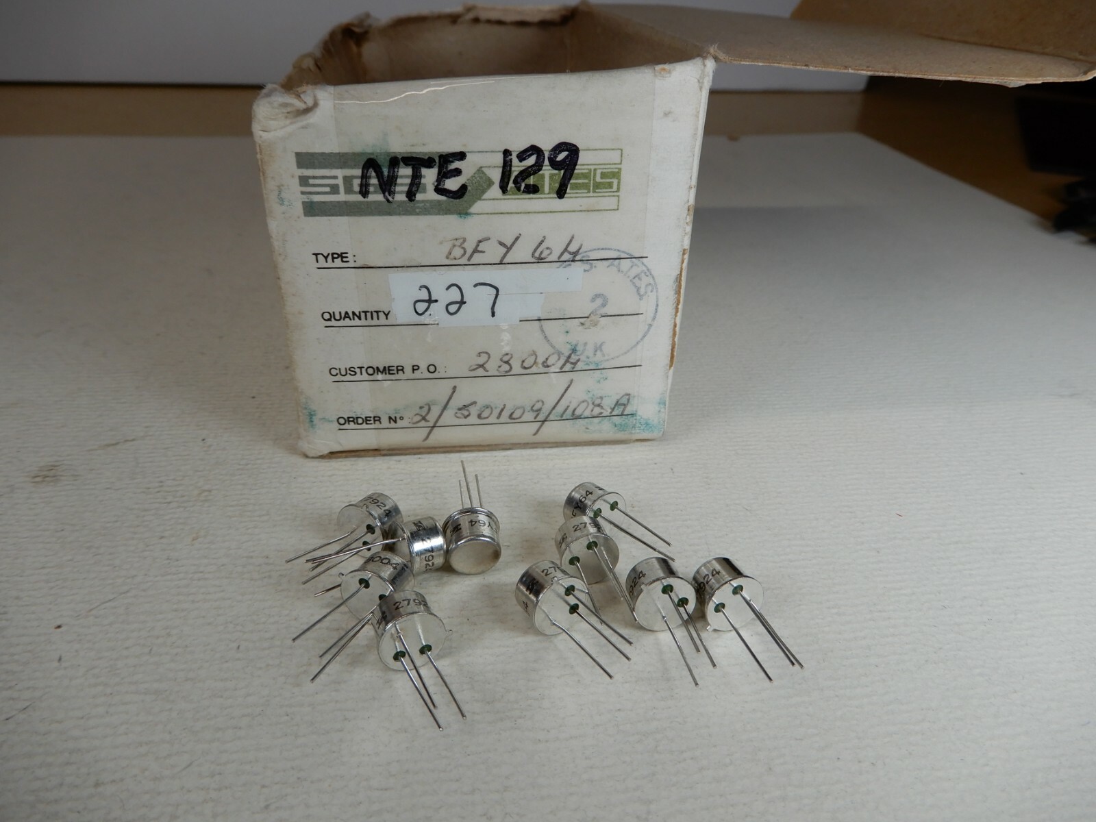 SGS ATES BFY64 Transistors Qty 10 NOS Audio Output Driver