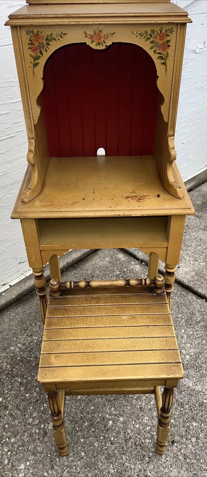 Antique Gossip Bench Telephone/Puppet/Homework Or Entryway Stand UNIQUE!