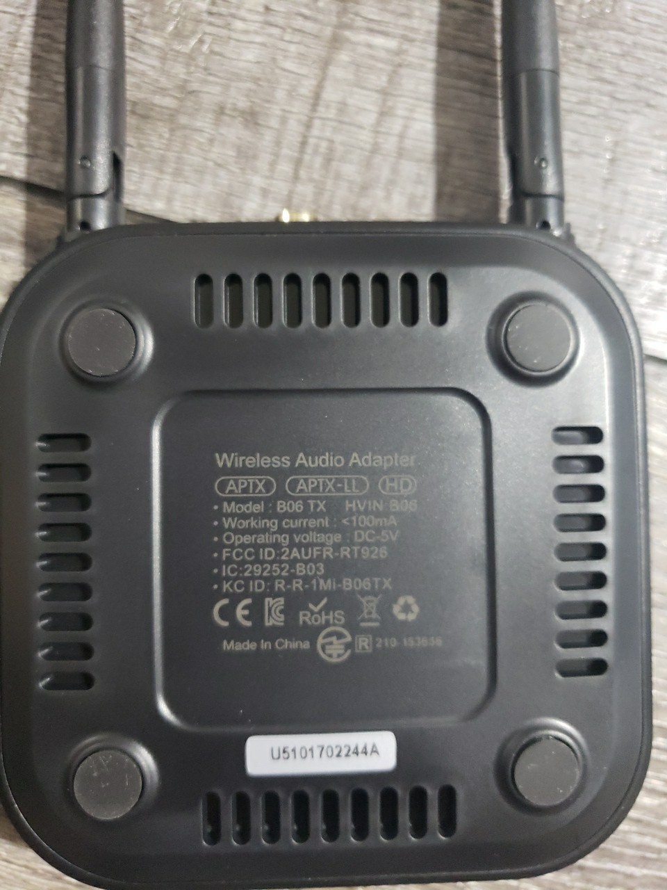 1Mii B06TX Long Range Wireless Bluetooth Audio Transmitter 5.0, Transmitter ONLY