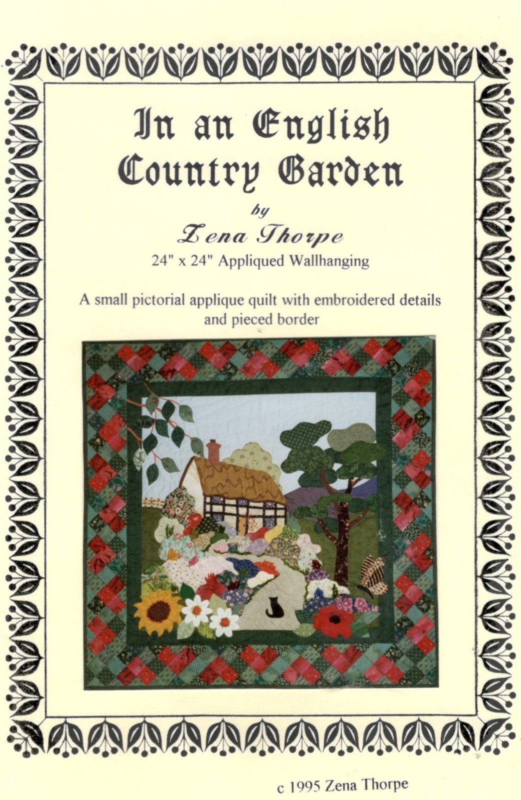 In an English Country Garden Wall Quilt Pattern by Zena Thorpe