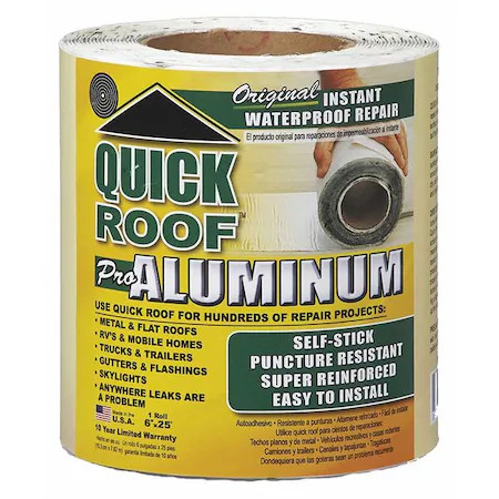 Quick Roof Qr625 Repair Product, Asphalt, L 25 X W 0.5 Ft