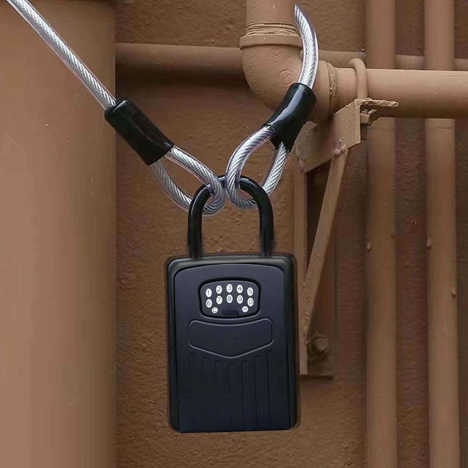 Smart Digital Lock Box for Key, APP Control Bluetooth Wireless Lock Box for K...