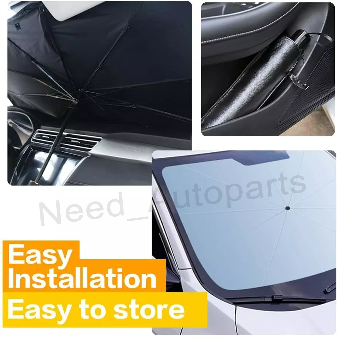 Car Windshield Sun Shade Umbrella Front Window Cover Visor Foldable UV Block