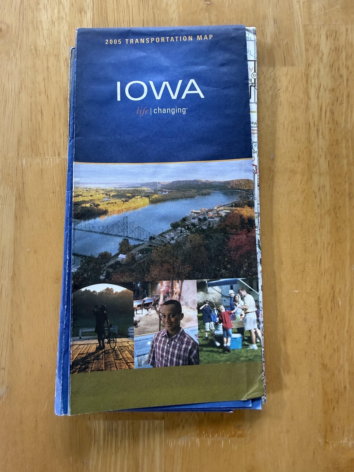 Vintage 2005 Iowa Official Transportation Road Map Travel Folded Brochure USA