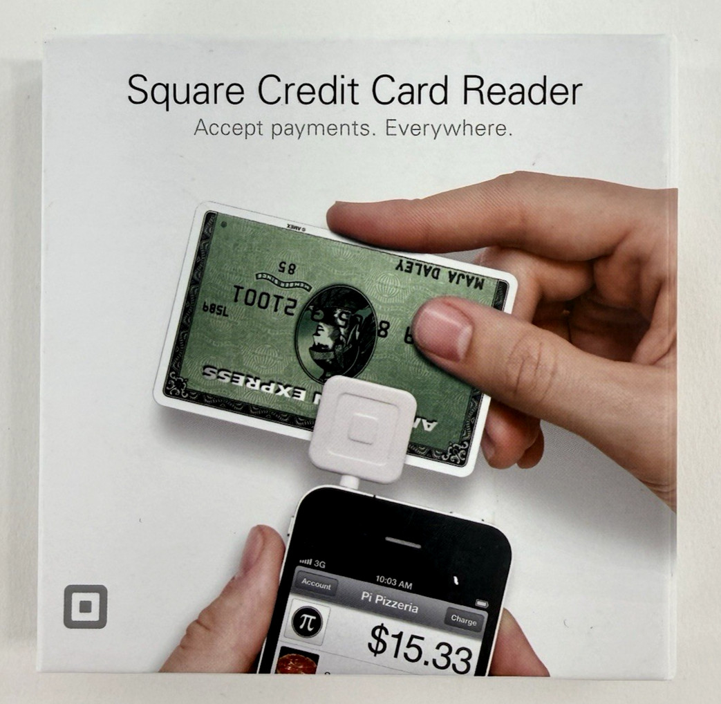 Square Credit Card Magstripe Reader for Smart Phone (3.5 mm Headset port)  - New