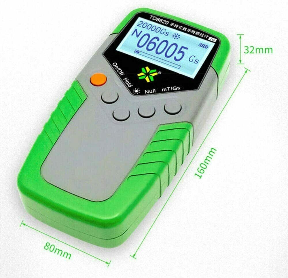 Tesla Meter Gauss Meter with Transverse Hall Probe Display Class 1 Accuracy