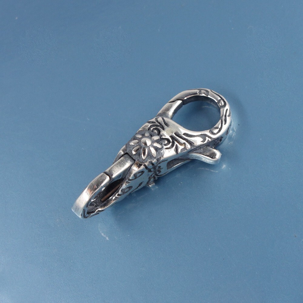 Sterling Silver Double Openings Daisy n Wind Lobster Claw Clasp Connector #44074