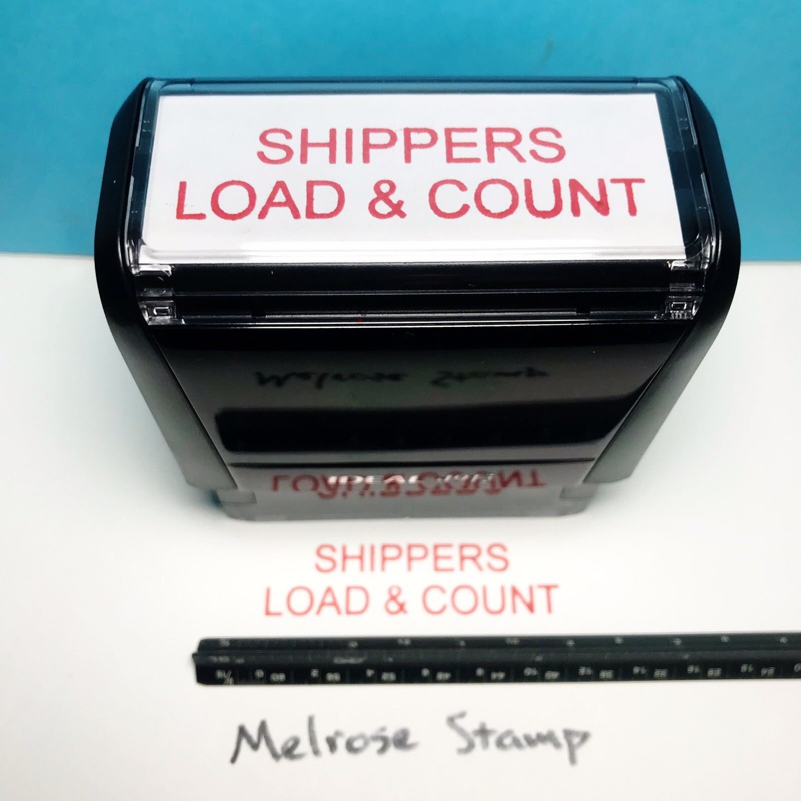 Shippers Load And Count Rubber Stamp Red Ink Self Inking Ideal 4913