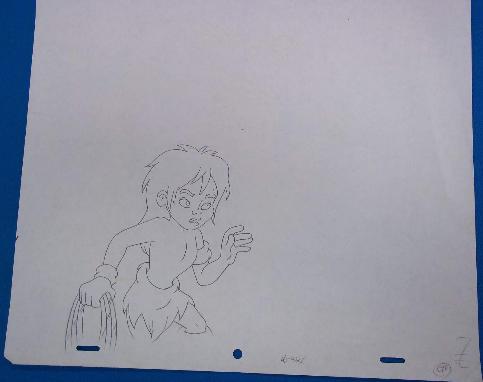 CRO vintage hand-drawn animation art from the TV series (circa 1993) Cro