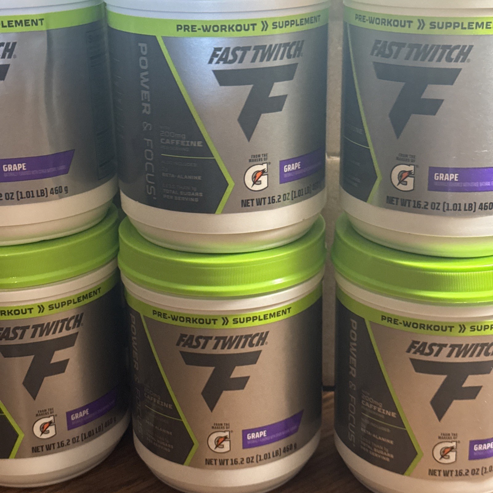 Gatorade Pre Workout Powder Grape 16.2 oz Exp: 7/21/25 (6-pack)