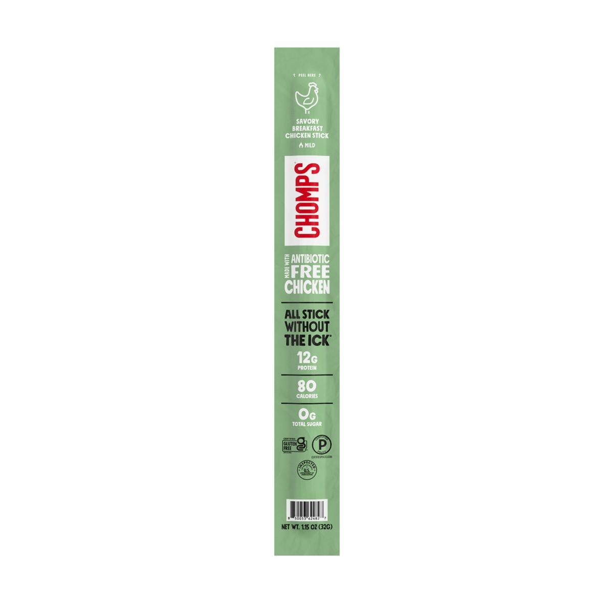 Chomps Snack Sticks Savory Breakfast Chicken Meat Sticks - 1.15oz
