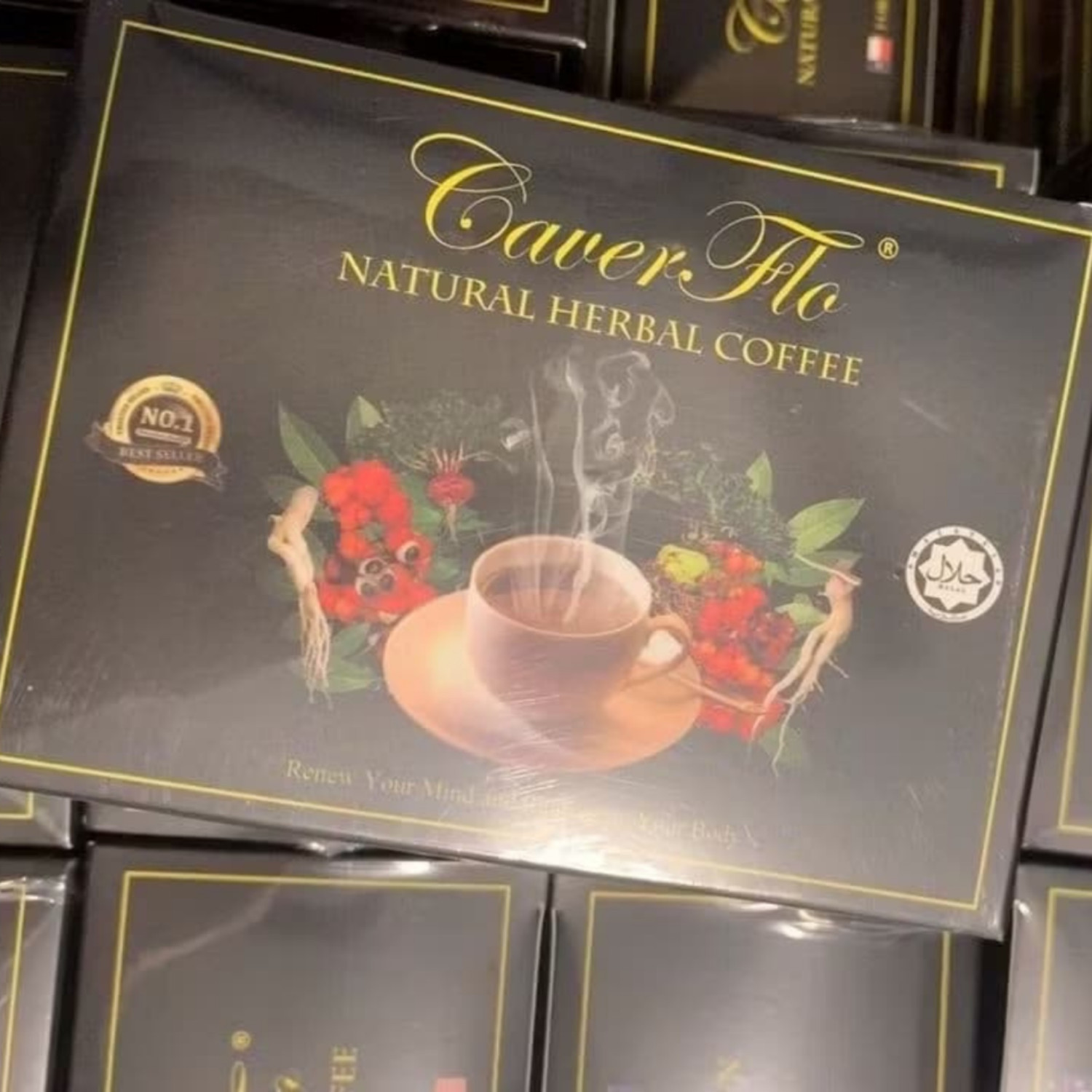 4 Boxes Organic Herbal Coffee 25g(4x10 Sachets) Natural Stamina & Energy Booster