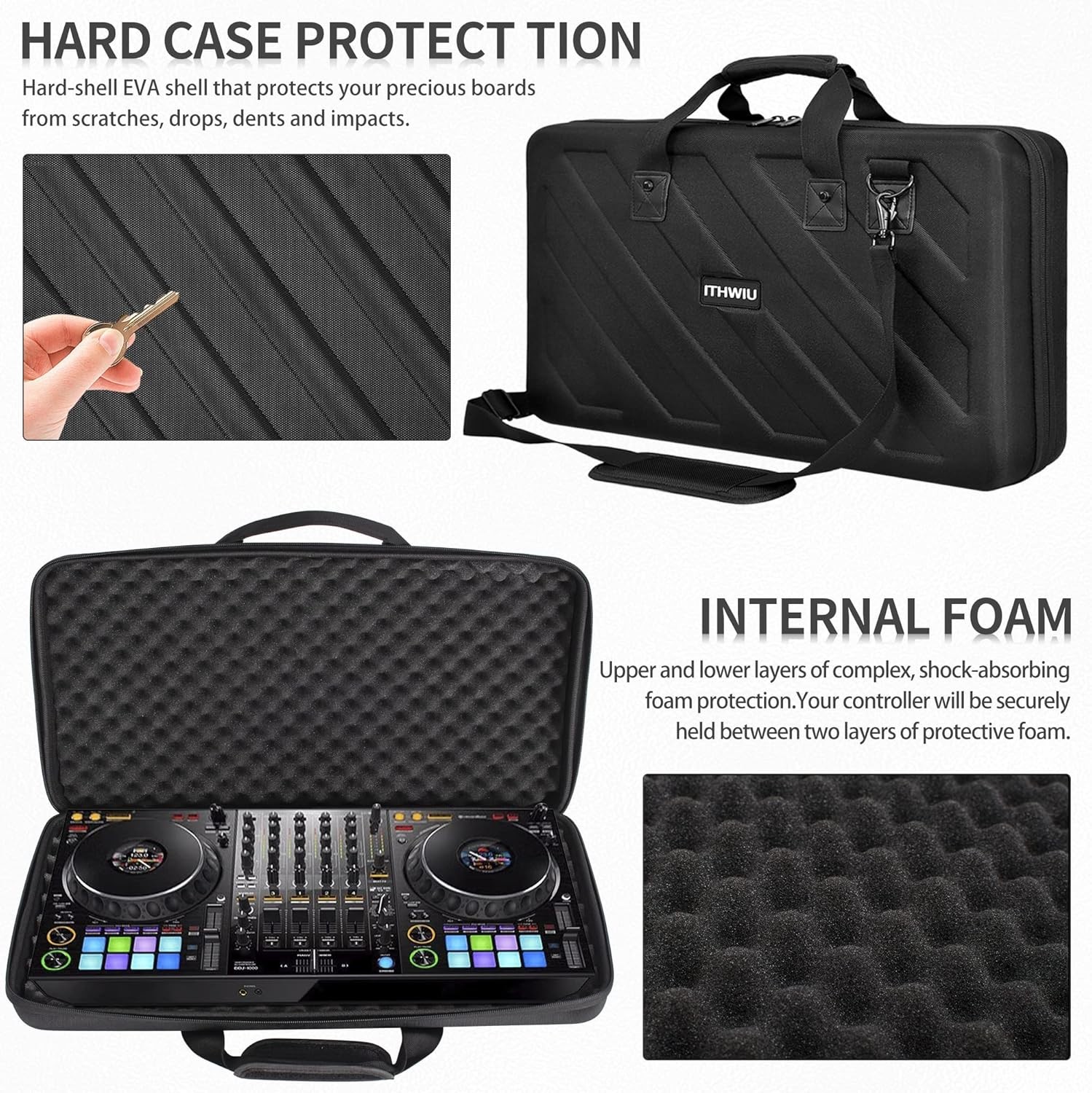 Pioneer DDJ 1000/1000SRT Lightweight Hard Case - Durable DJ Controller Storage