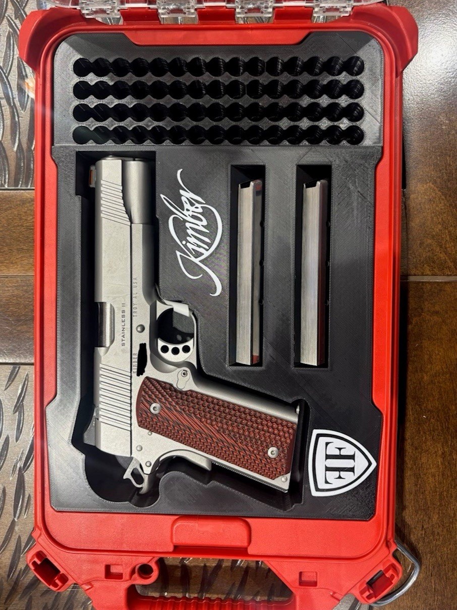 Milwaukee Packout Insert For Kimber 1911 Also Holds 2 Mags and 45 ammo