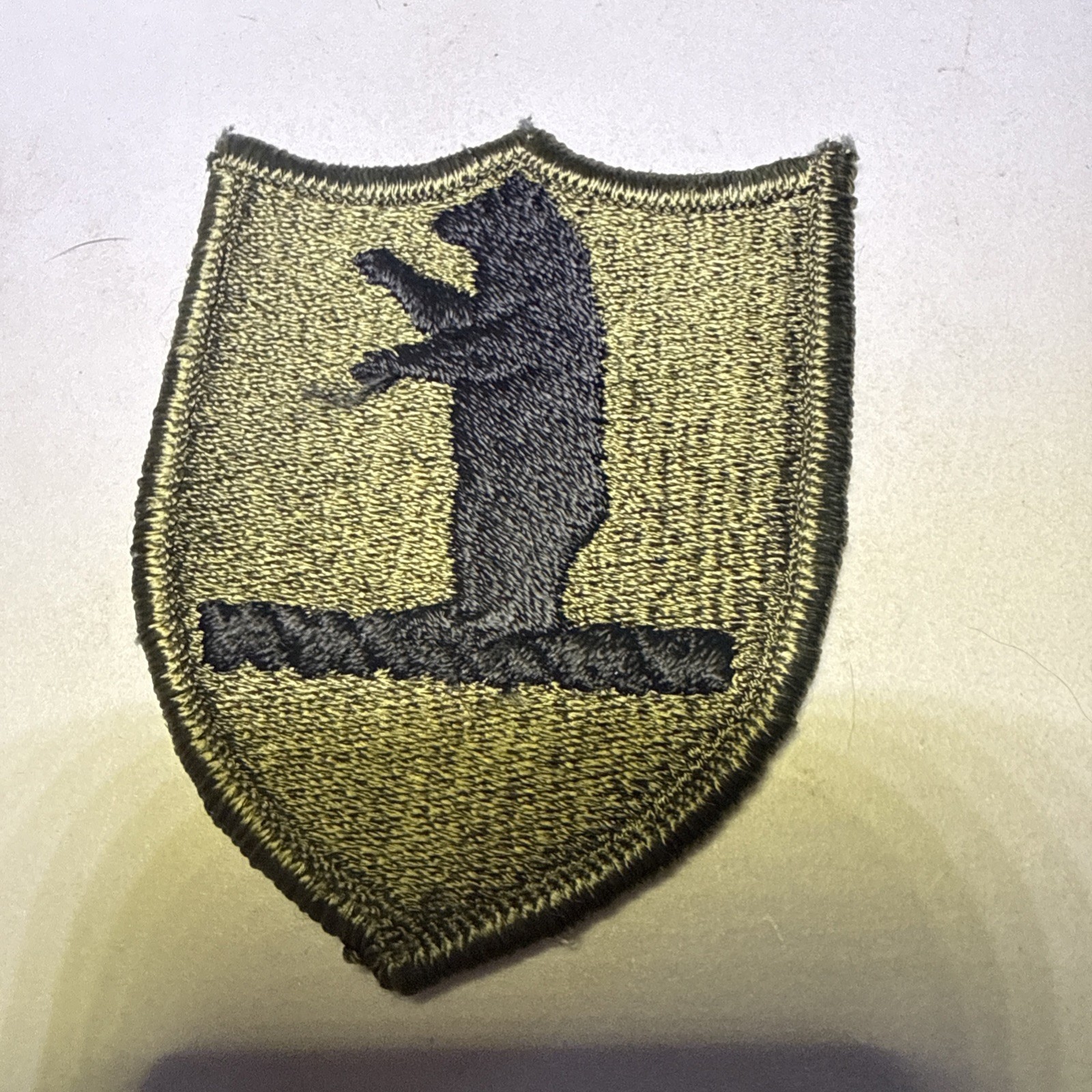 US Army Missouri National Guard Subdued OD Bear Patch Vietnam Era SSI #806