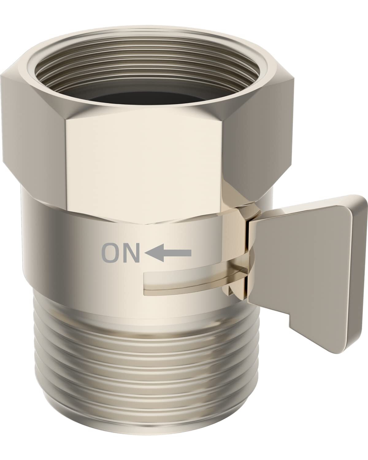 All Metal Shower Head Flow Control Valve G1/2 Brass Shut-off Valve with Handle