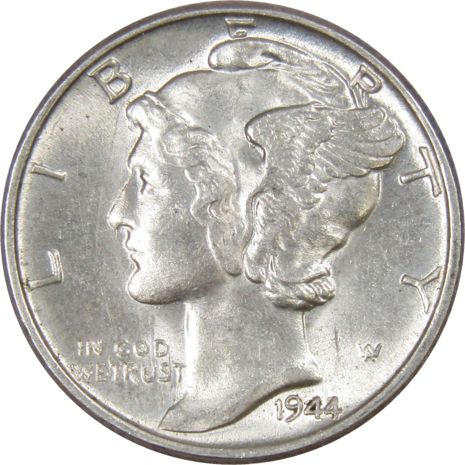 1944 Mercury Silver Dime AU About Uncirculated 10c Coin Collectible