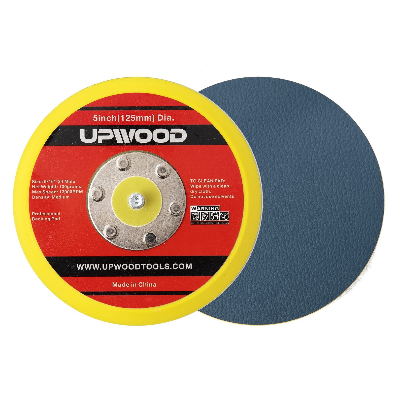 2 pcs 5" Vinyl Face PSA Backing Pad for Air Sander Polisher, 5/16" Arbor with...