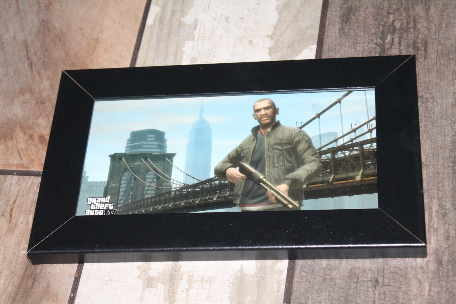 GTA IV Rare Niko Bellic Framed Picture Blockbuster Exclusive Grand Theft Auto 4