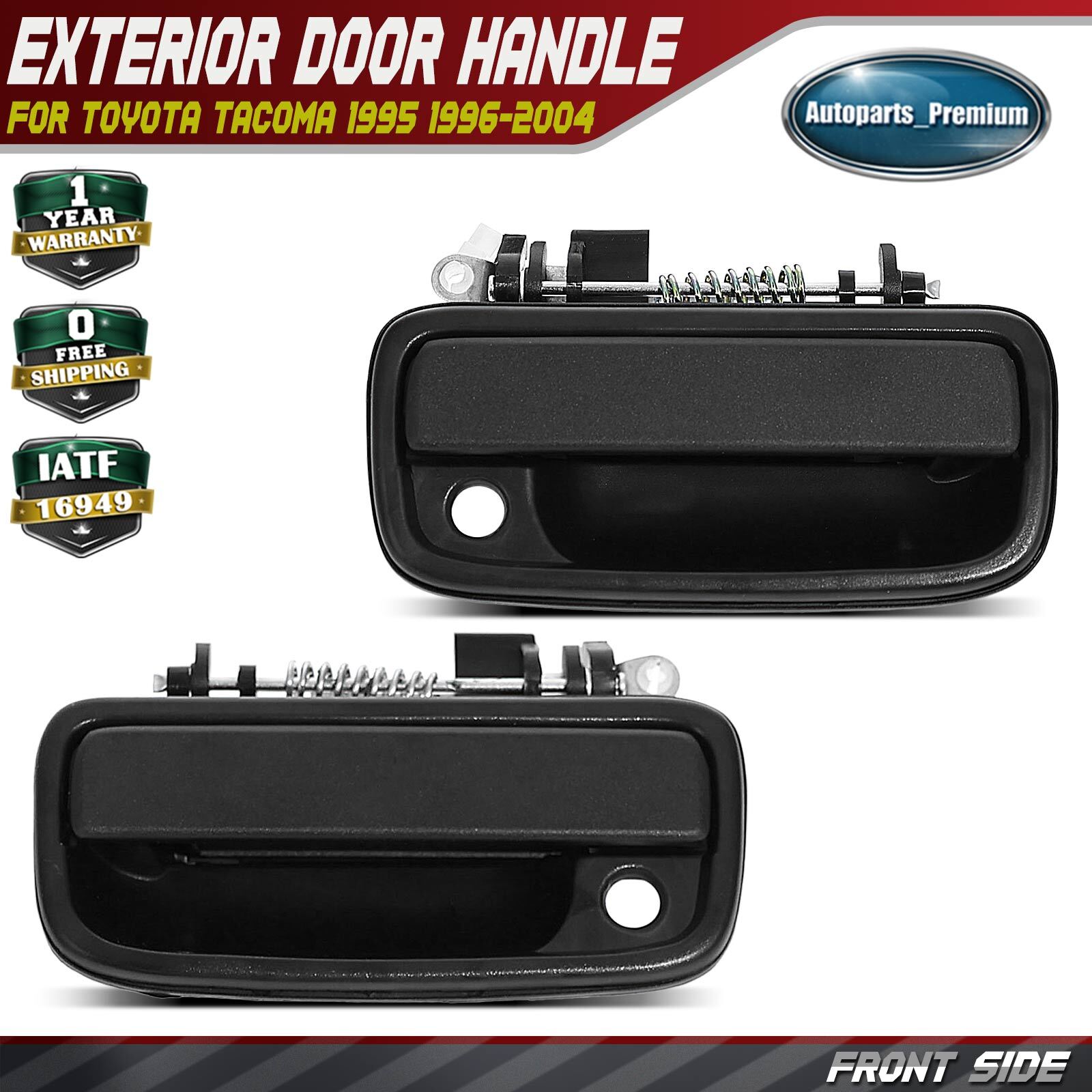 Upgraded Metal Exterior Door Handle w/ Keyhole for Toyota Tacoma 1995 1996-2004