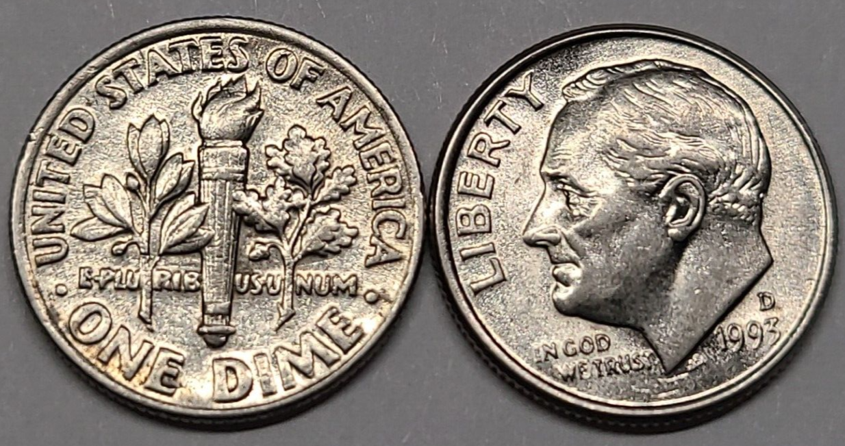1993 P D Roosevelt Dime Clad ** ON HAND **