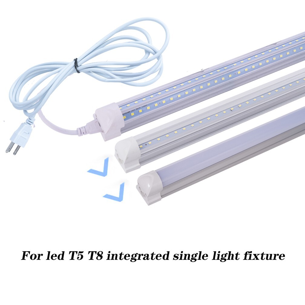 2 PACK 10FT POWER CABLE no Switch T8 T5 Integrated LED Tube Light Replacement