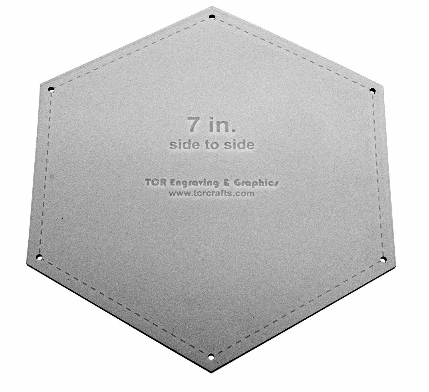 7 Inch Hexagon Side to Side measured - 1/8"