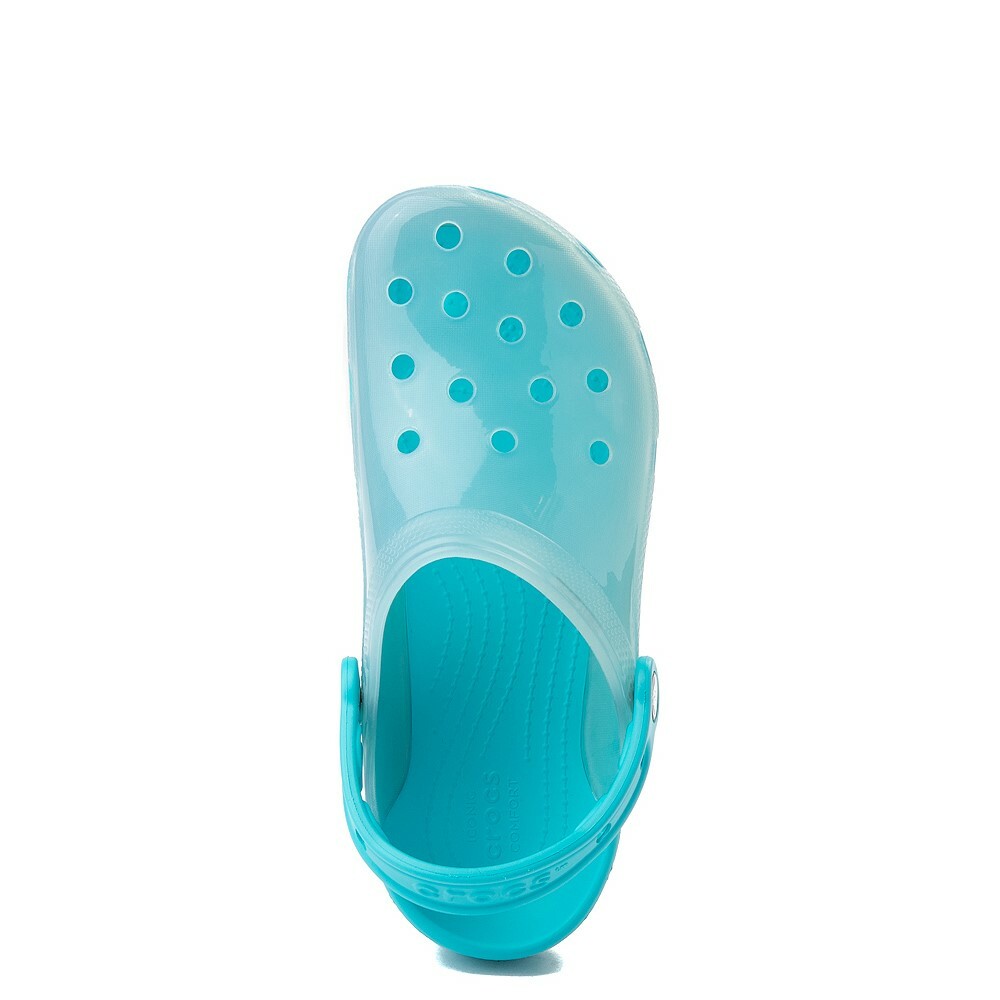 CROCS CLASSIC TRANSLUCENT CLOG DIGITAL AQUA TEAL