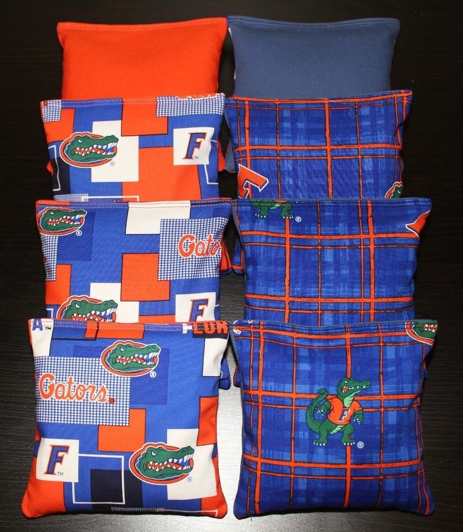 University of Florida Gators 8 Cornhole Bean Bags ACA Regulation  CORNHOLE BAGS