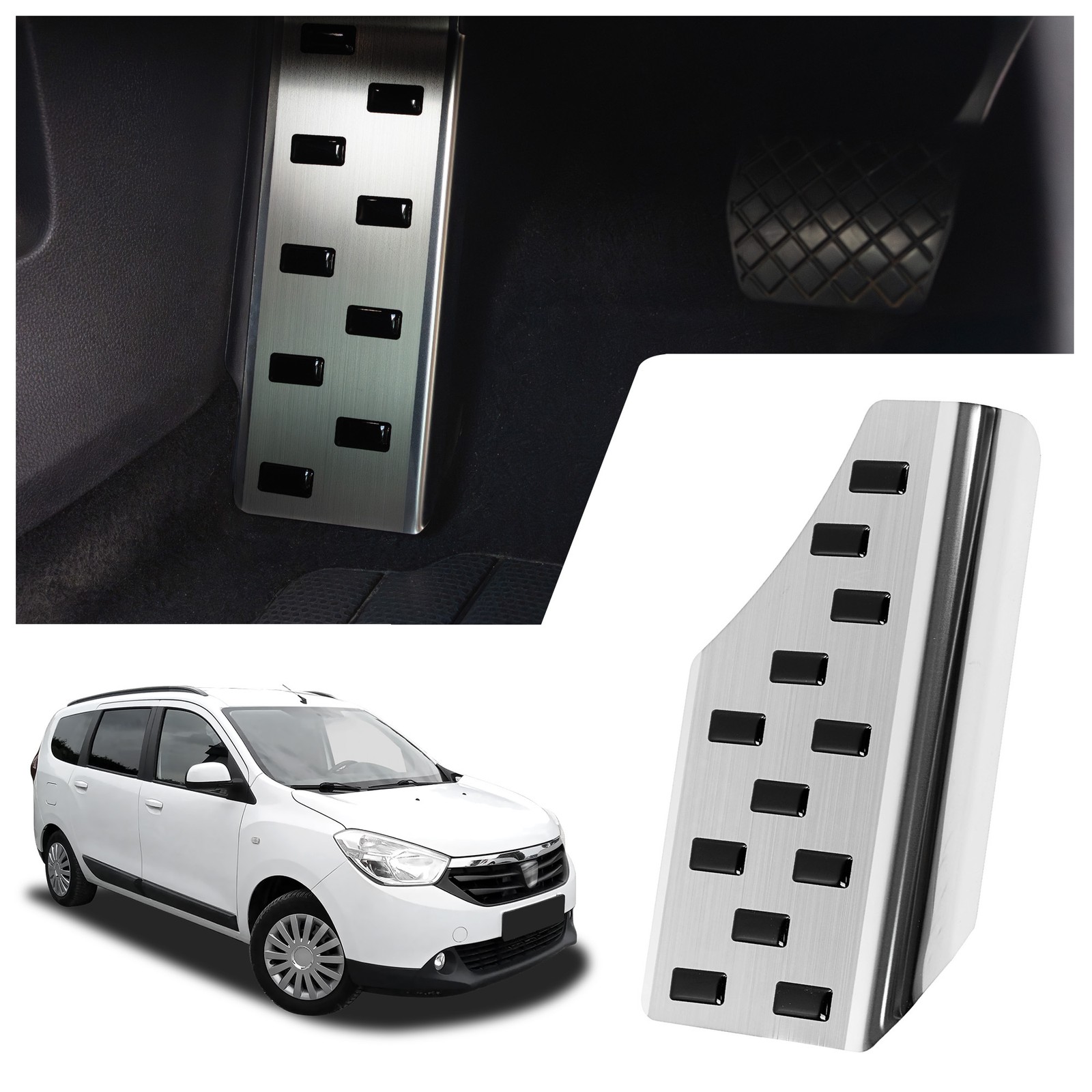Footrest for Dacia Lodgy I (JS | SD) 2012-2022 Brushed Black Silver