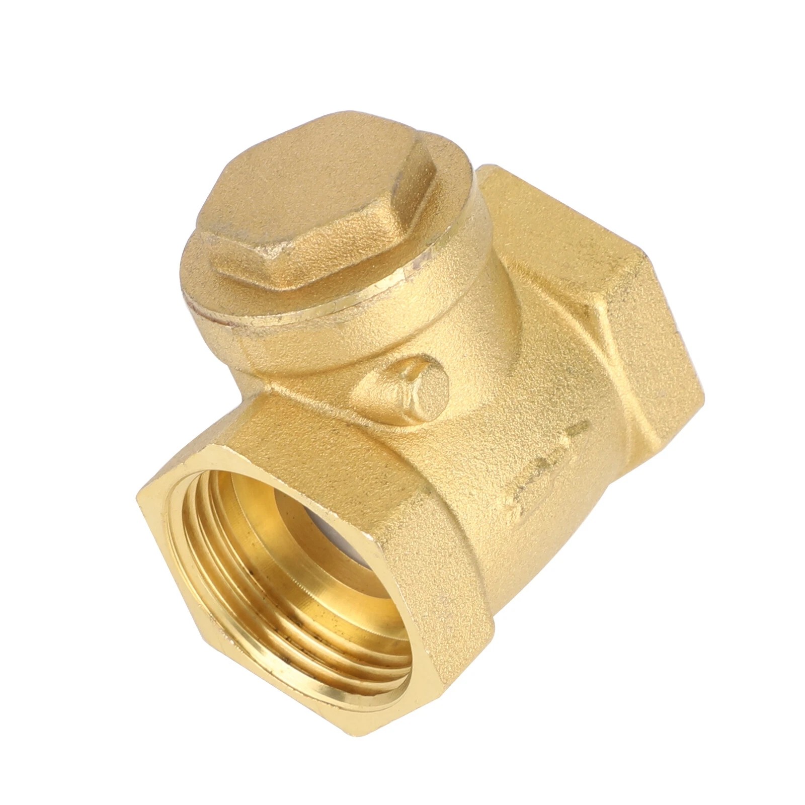 1" Inch Brass Swing Check Valve Steam and Water NPT Threaded Prevents Reverse