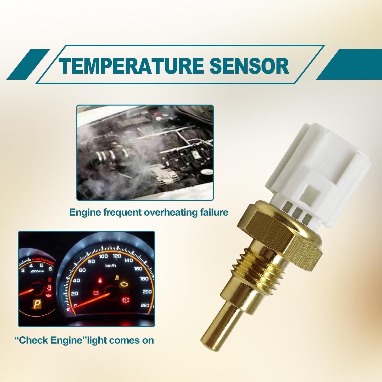 RBOKO Engine Coolant Temperature Sensor for Lexus Toyota Pontiac