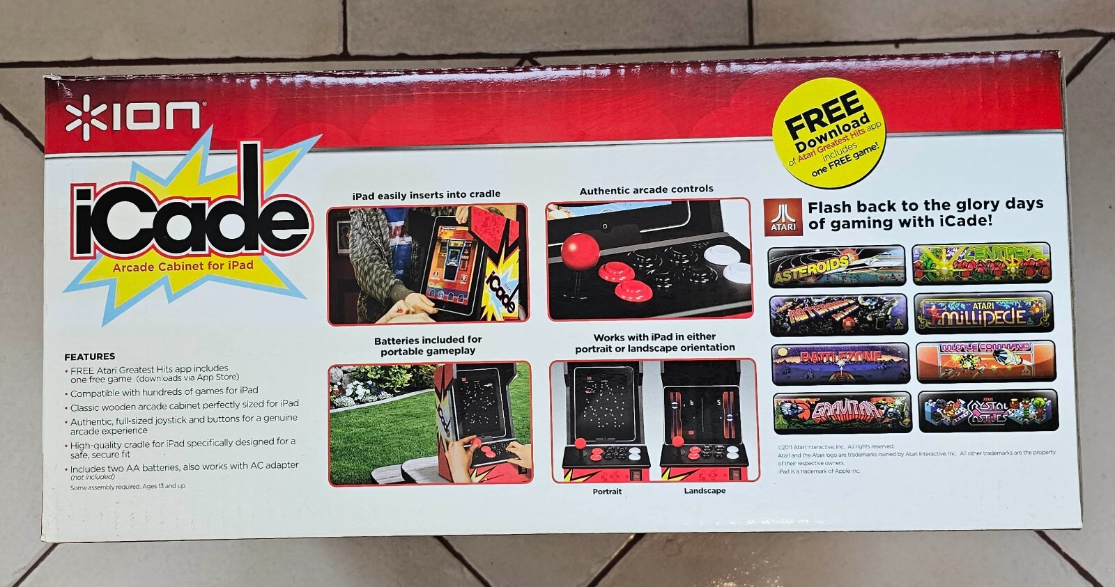 Atari Ion iCade Arcade Video Gaming System Cabinet For iPad New In Box