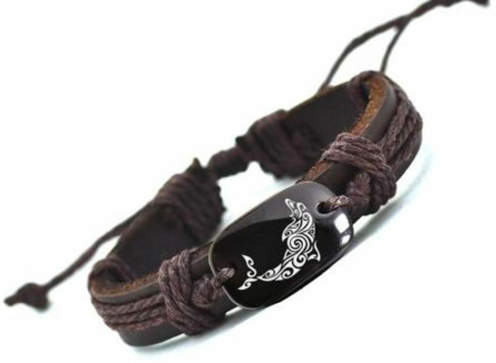 10 20 30 Pack Dolphin Vegan Leather Adjustable Bracelet Wholesale